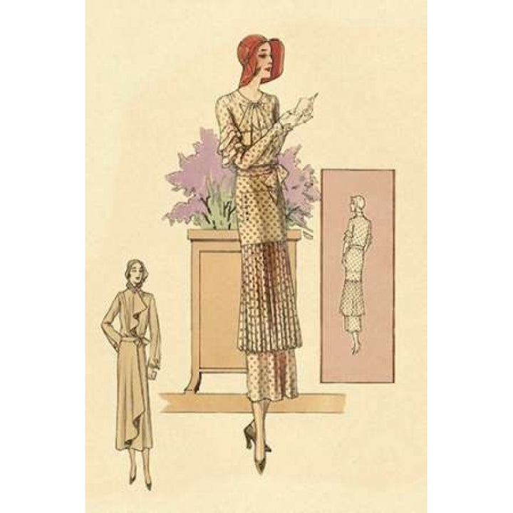 Patterned Daywear Poster Print by Vintage Fashion Image 1