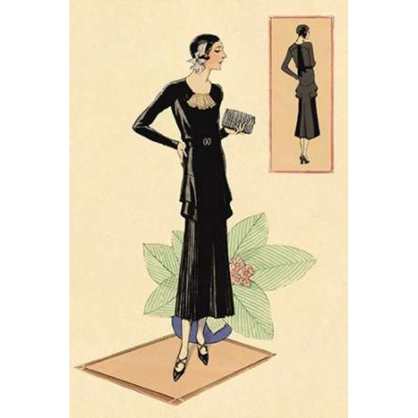 Modeles Originaur: Layered Black Dress Poster Print by Vintage Fashion Image 1