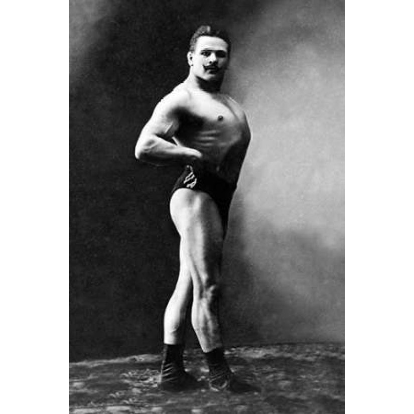 Bodybuilders Shadowed Front and Right Profile Poster Print by Vintage Muscle Men Image 2