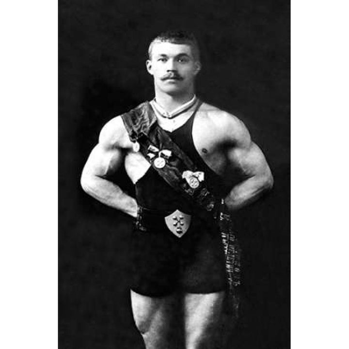 Bodybuilder in Sash Poster Print by Vintage Muscle Men Image 1