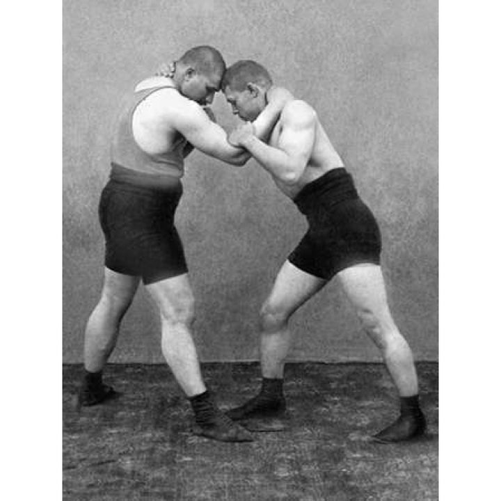 Wrestling Hold Poster Print by Vintage Wrestler Image 1