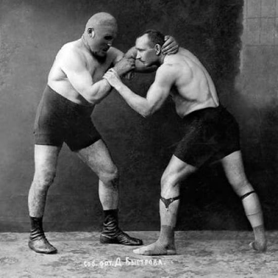 Russian Wrestlers Poster Print by Vintage Wrestler Image 1