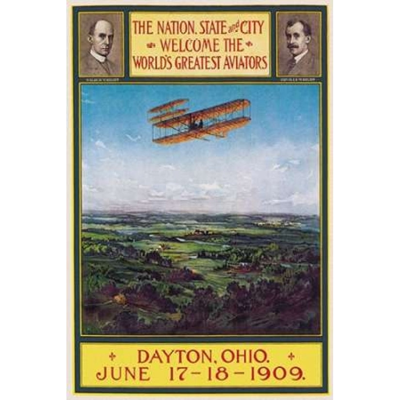 Dayton Ohio Welcomes the Wright Brothers Poster Print by Walker Litho Image 1