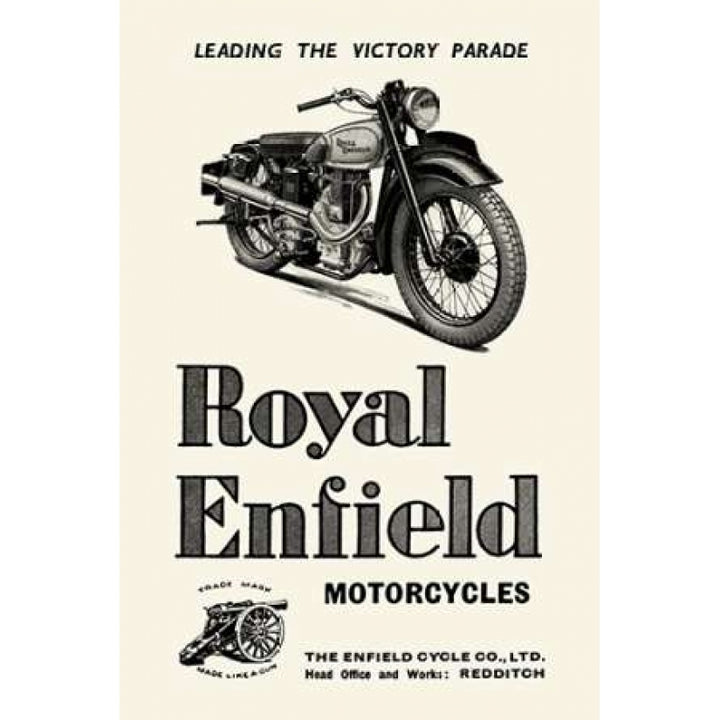 Royal Enfield Motorcycles: Leading the Victory Parade Poster Print by Unknown Image 1