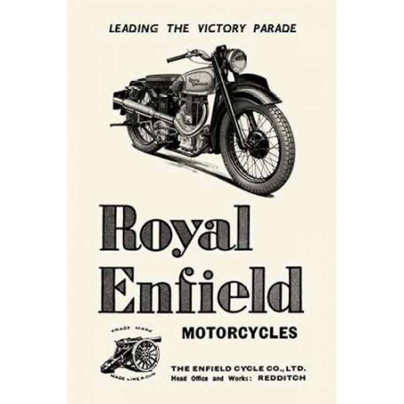 Royal Enfield Motorcycles: Leading the Victory Parade Poster Print by Unknown Image 2