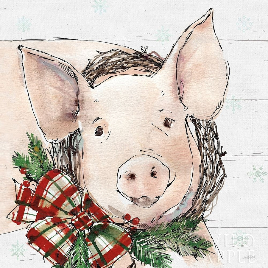 Holiday on the Farm VII on Gray Poster Print by Anne Tavoletti Image 1