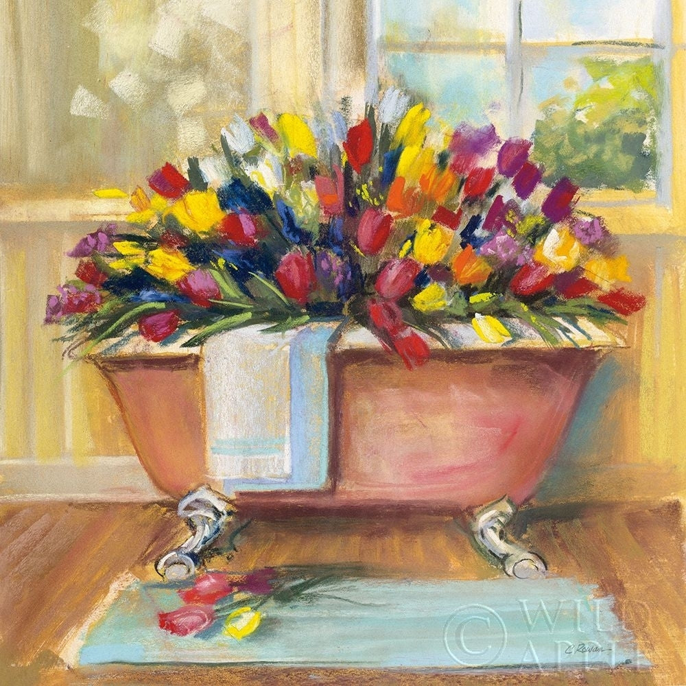 Bathtub Bouquet Ii Poster Print by Carol Rowan Image 1