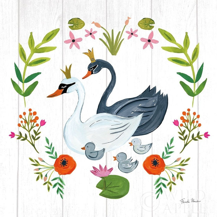 Swan Love Iv Poster Print by Farida Zaman Image 2