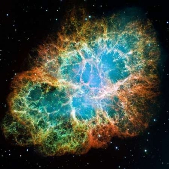 Crab Nebula Mosaic Poster Print by NASA Image 1