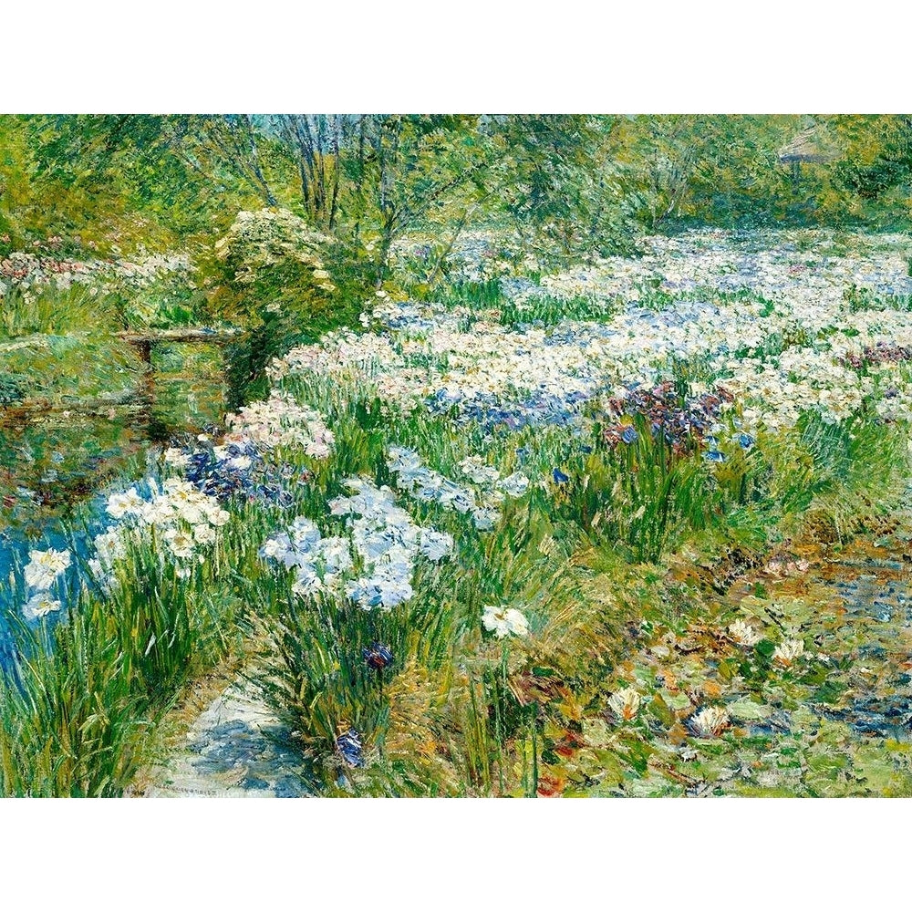 The Water Garden Poster Print by Frederick Childe Hassam Image 1