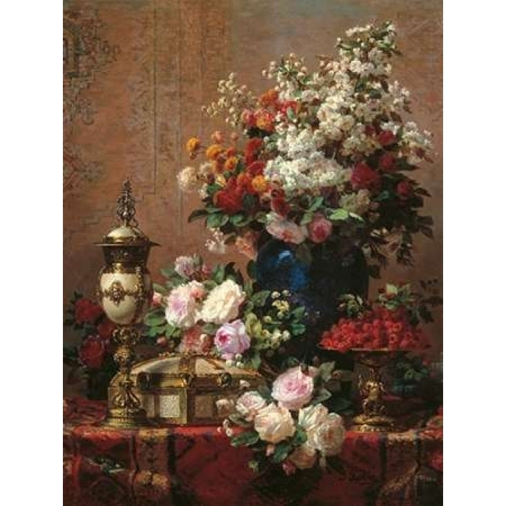 Composition with Roses Poster Print by Jean-Baptiste Robie Image 1