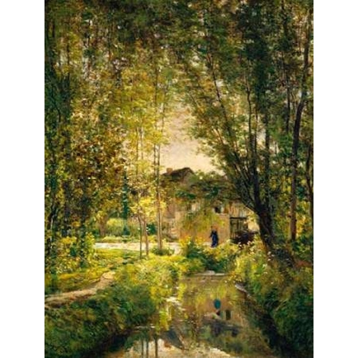 Landscape with a Sunlit Stream Poster Print by Charles-Francois Daubigny Image 1