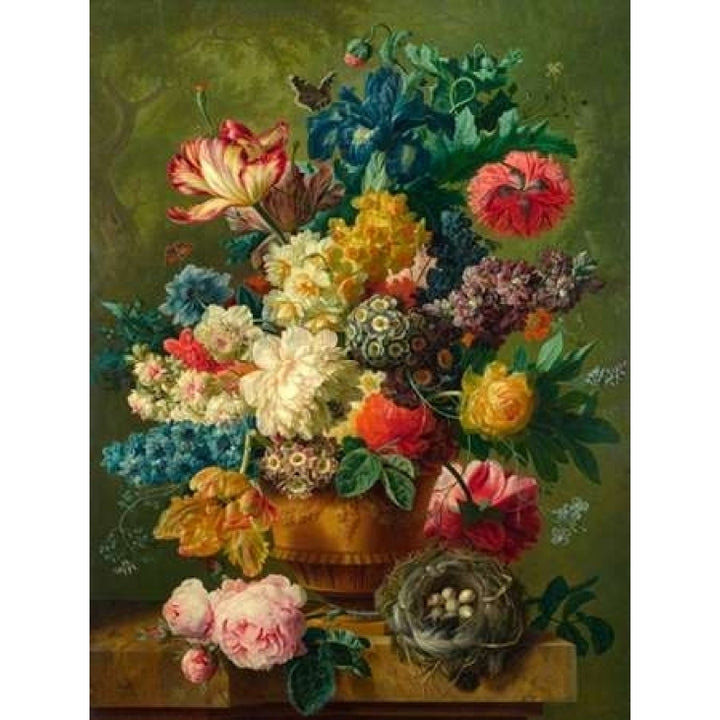 Composition of Flowers in a Vase Poster Print by Ambrosius Bosschaert the Elder Image 1