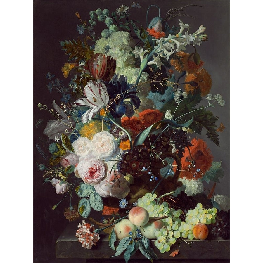 Still Life with Flowers and Fruit Poster Print by van Huysum Jan Image 1