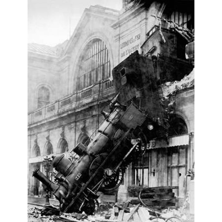 Train wreck at Montparnasse Paris 1895 Poster Print by Anonymous Image 2