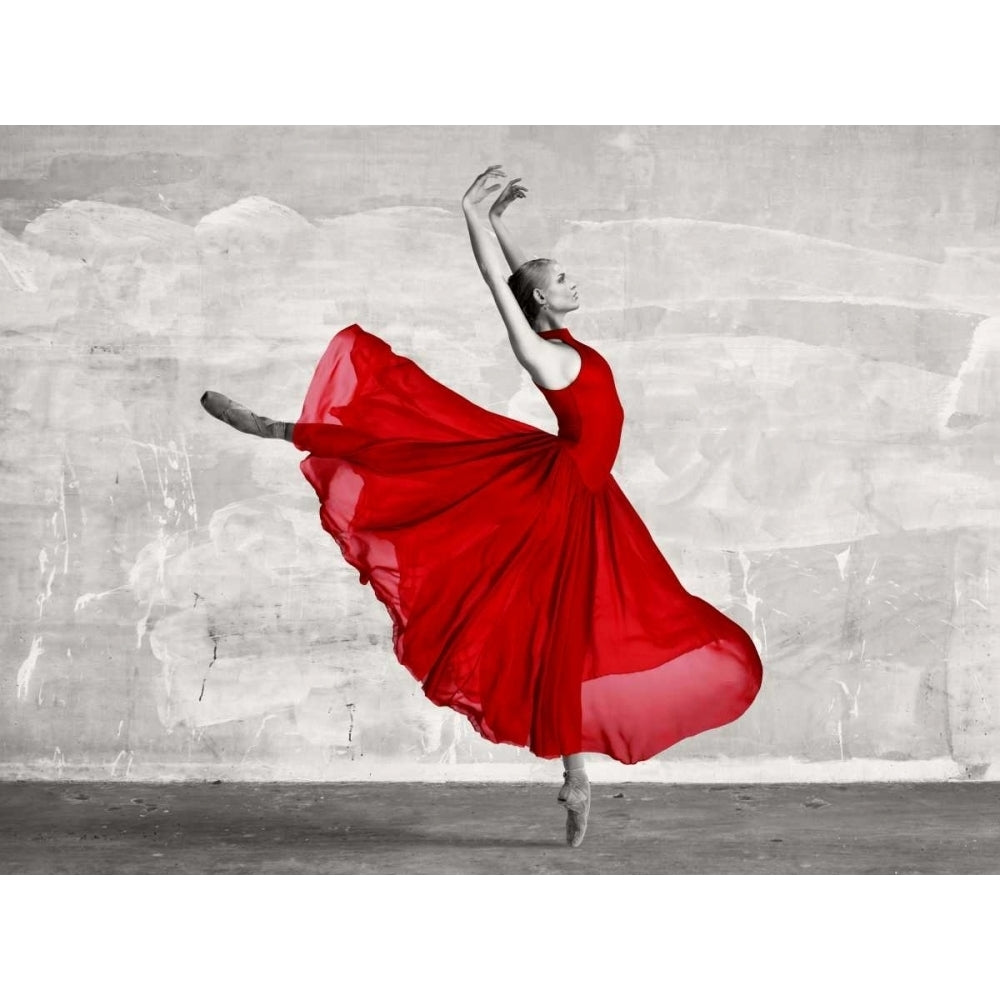 Ballerina in Red Poster Print by Haute Photo Collection Image 2