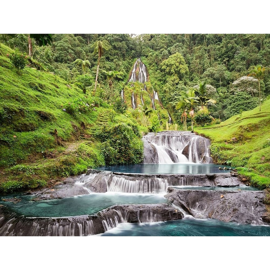 Waterfall in Santa Rosa de Cabal Colombia Poster Print by Pangea Images Pangea Images Image 1