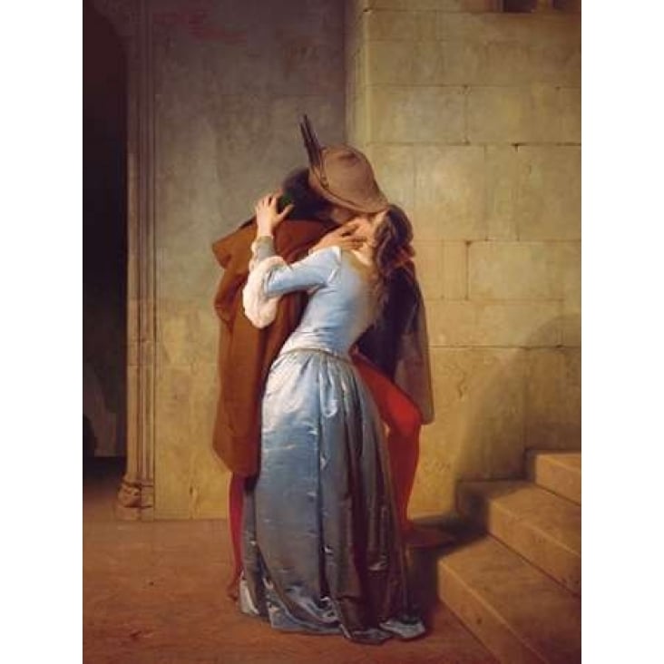 The Kiss Poster Print by Francesco Hayez Image 1