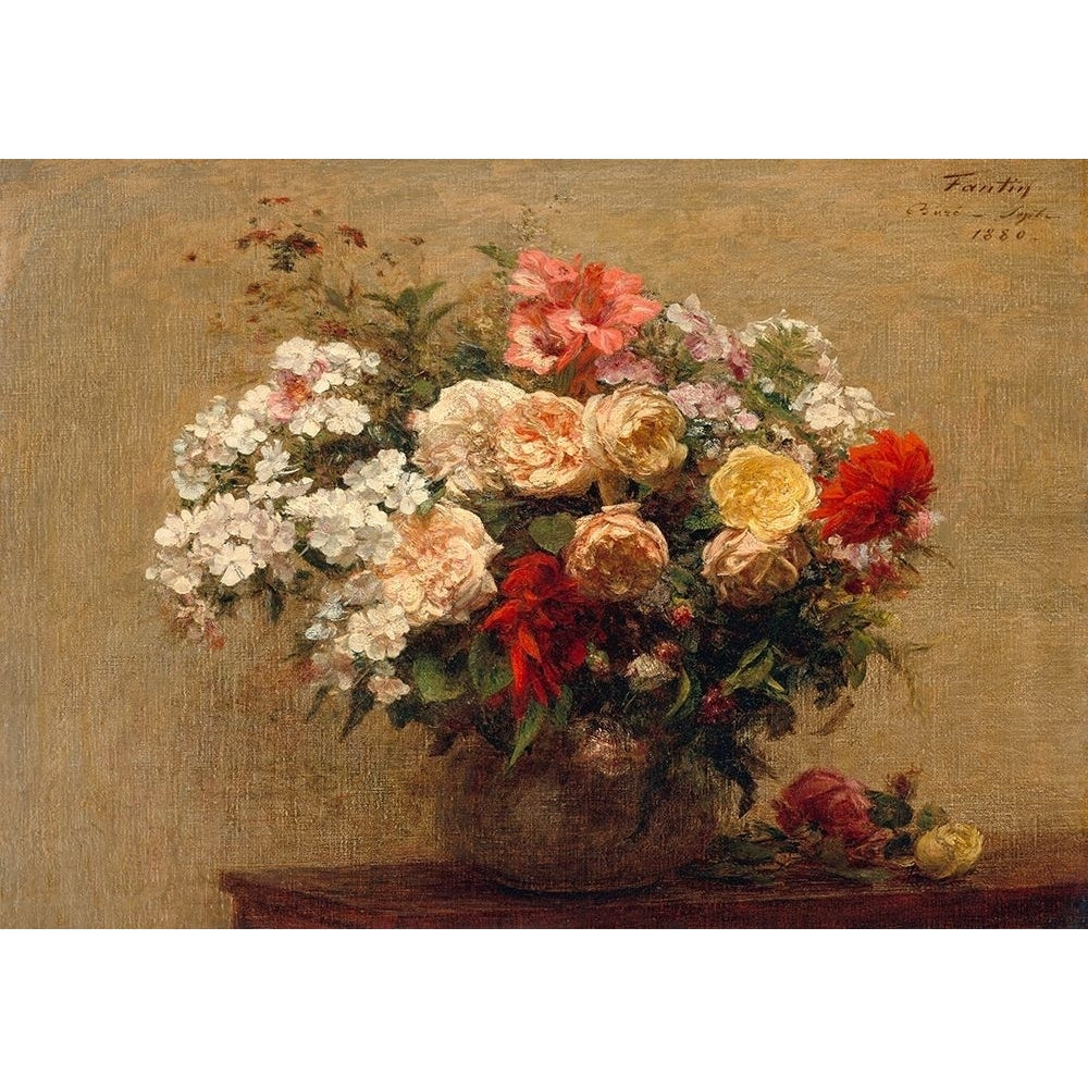 Vase with Summer Flowers Poster Print by Fantin-Latour Henri Image 1