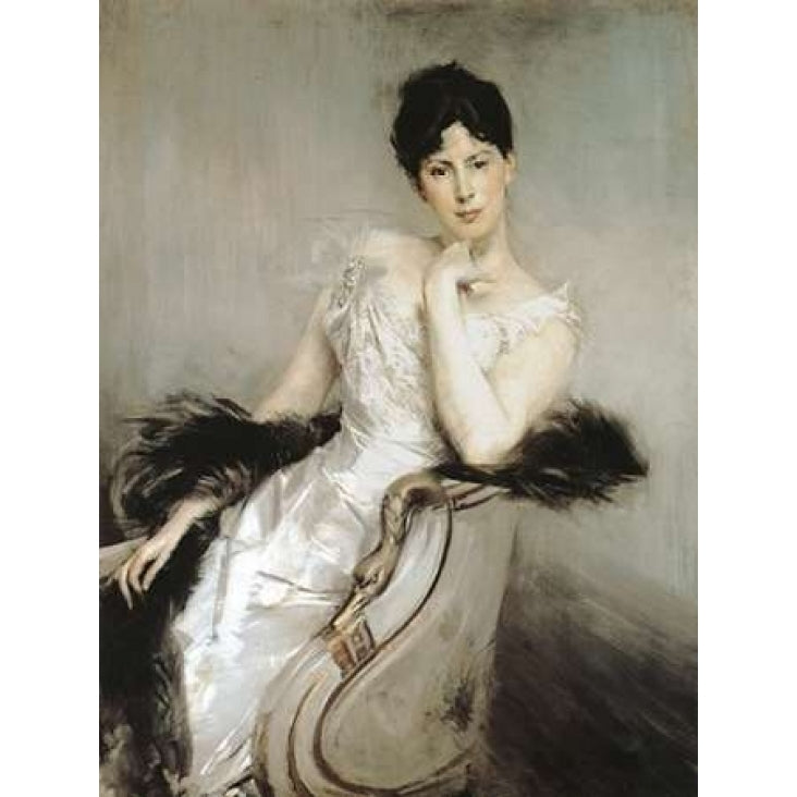 Signora in bianco Poster Print by Giovanni Boldini Image 1