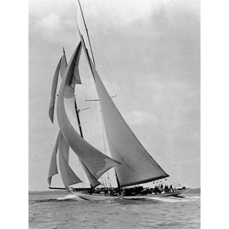 The Schooner Half Moon at Sail 1910s Poster Print by Edwin Levick Image 1