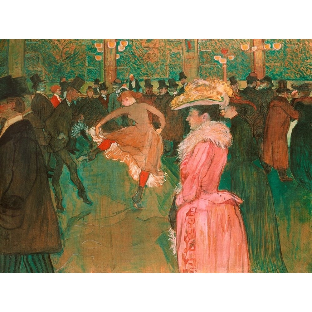 At the Moulin Rouge: The Dance Poster Print by Toulouse-Lautrec Henri Image 1