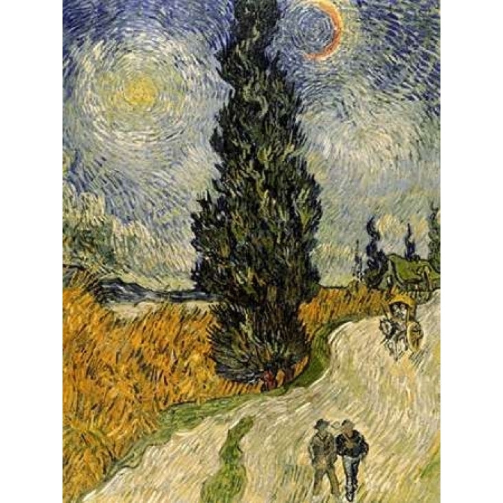 Road with Cypresses Poster Print by Vincent Van Gogh Image 2