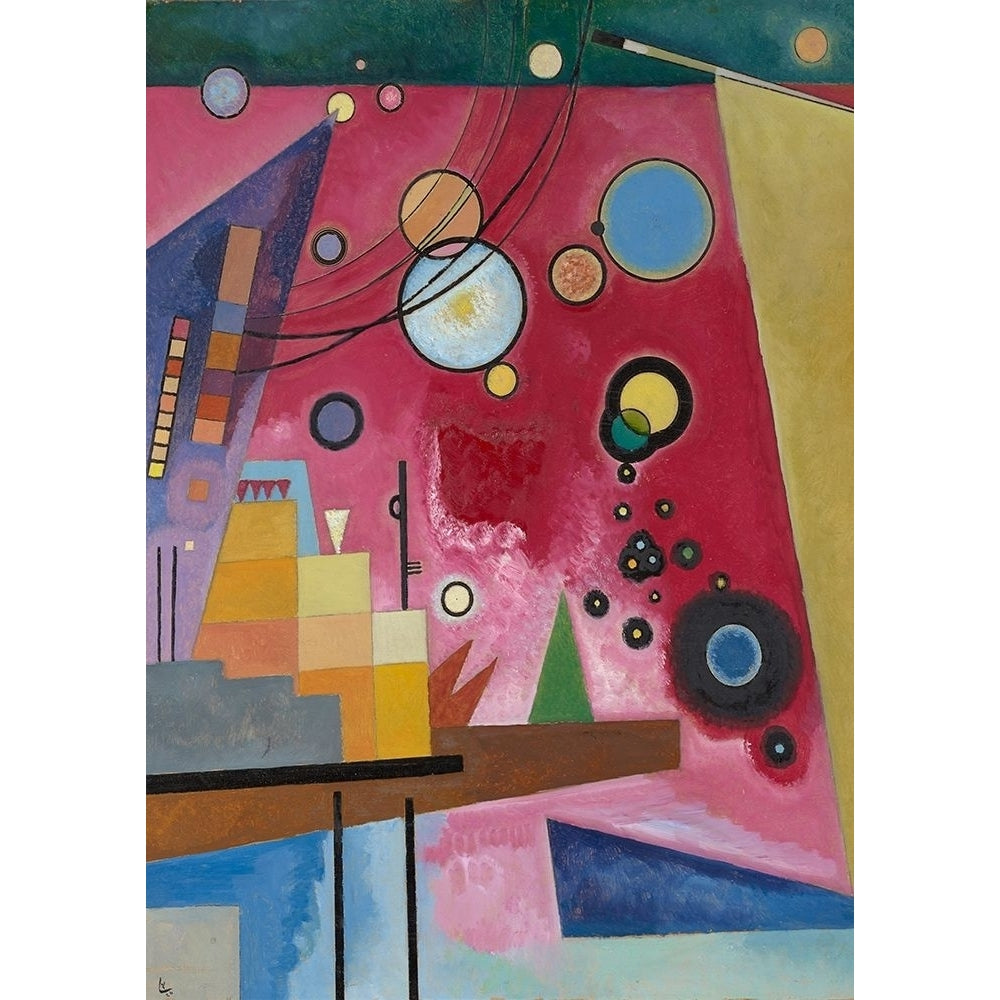 Schweres Rot Poster Print by Wassily Kandinsky 3WK5205 Image 1