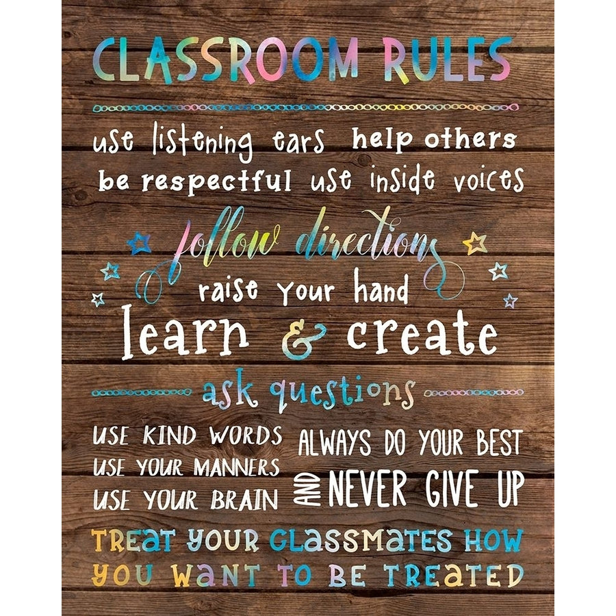 Classroom Rules Poster Print by CAD DESIGNS Image 1