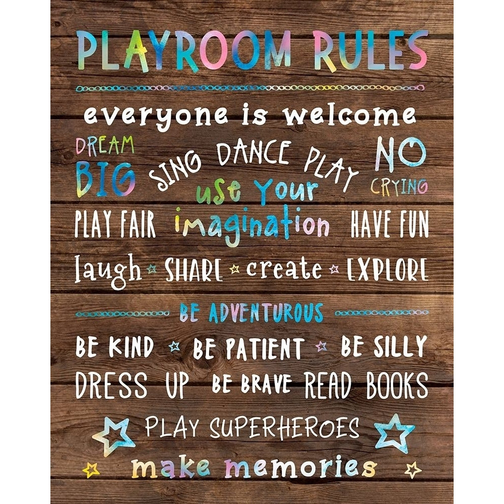 Playroom Rules Poster Print by CAD DESIGNS Image 1