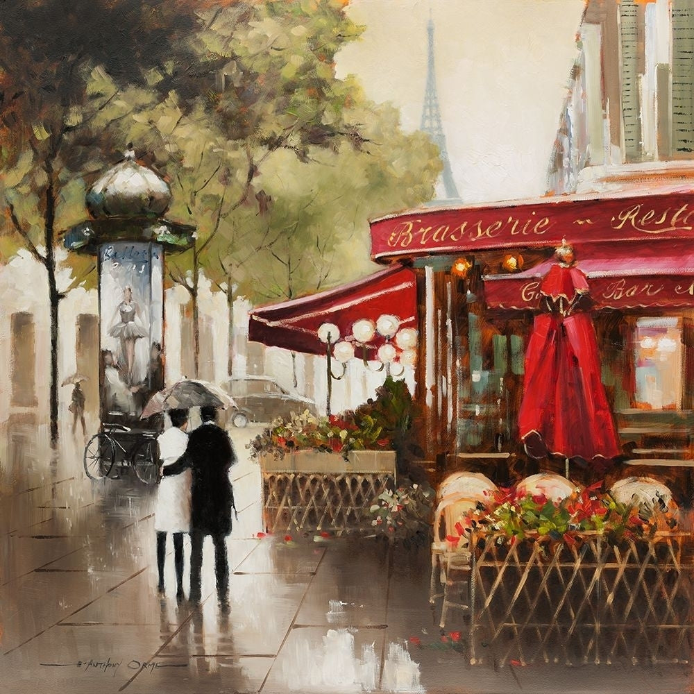 Paris In The Rain Poster Print by E. Anthony Orme Image 1