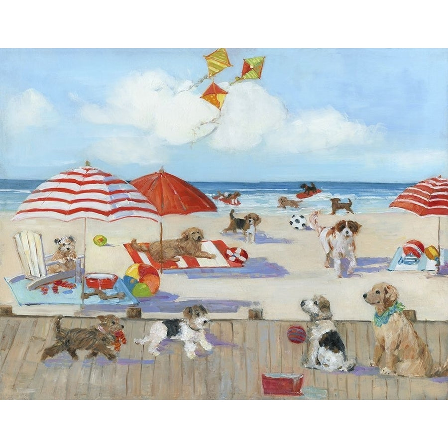 Beach Bark Park II Poster Print by Sally Swatland Image 1