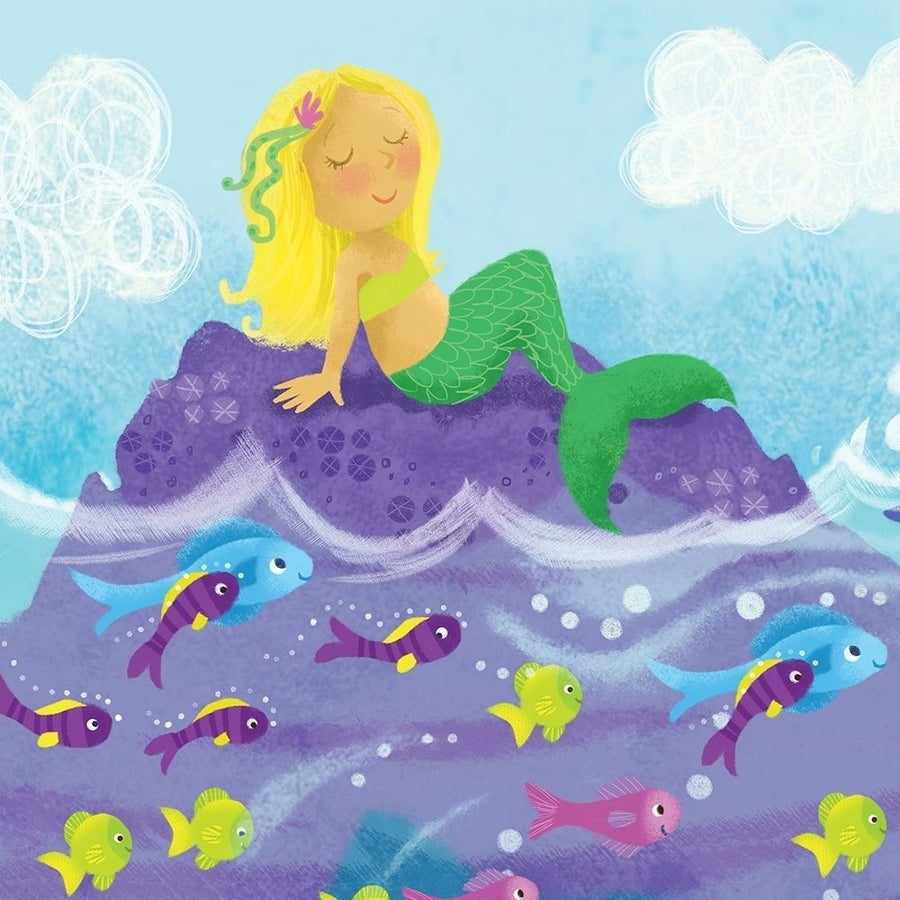 Mermaid Play I Poster Print by Melanie Mitchell Image 1