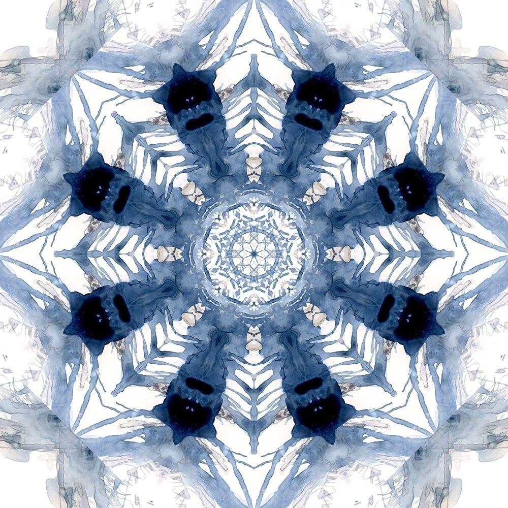 Indigo Kaleidoscope III Poster Print by Nan Image 1