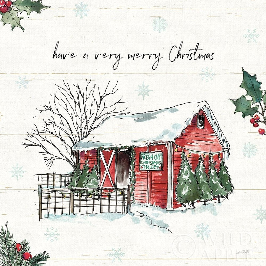 Holiday on the Farm IV Merry Christmas Poster Print by Anne Tavoletti Image 1