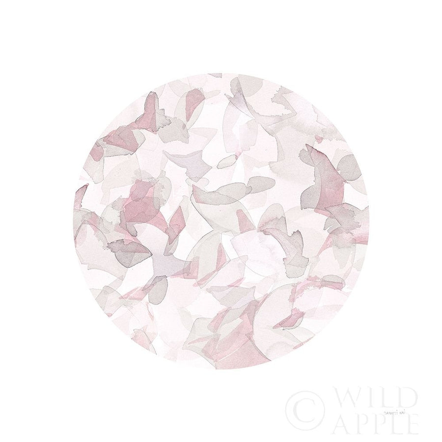 Leafy Abstract Circle I Blush Gray Poster Print by Danhui Nai Image 1