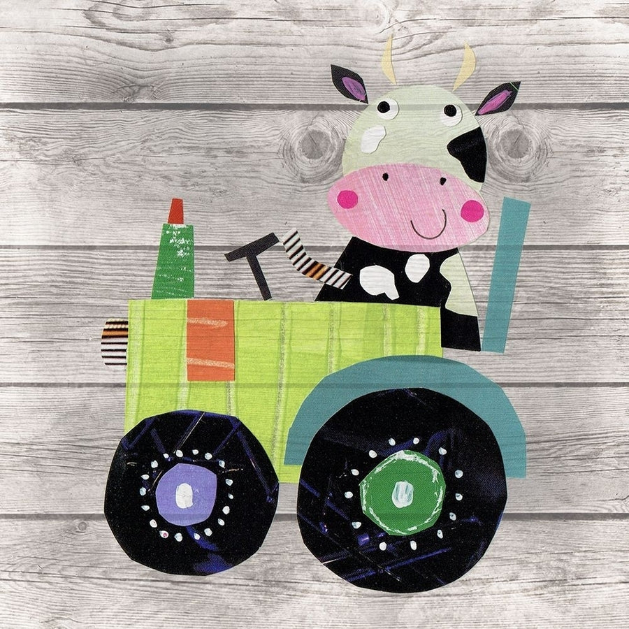 Tractor Cow Poster Print by Katherine and Elizabeth Pope Image 1