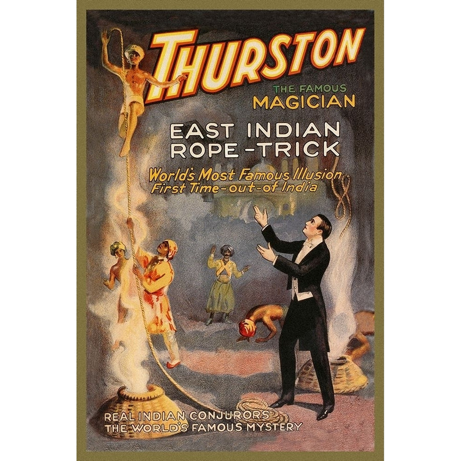 Magicians: East Indian Rope Trick: Thurston the Famous Magician Poster Print by Strobridge Strobridge Image 1