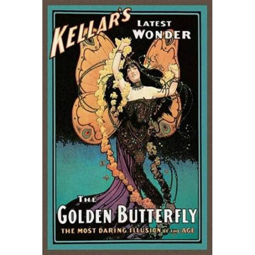 Magicians: Golden Butterfly: Kellars Latest Wonder Poster Print by Strobridge Image 1