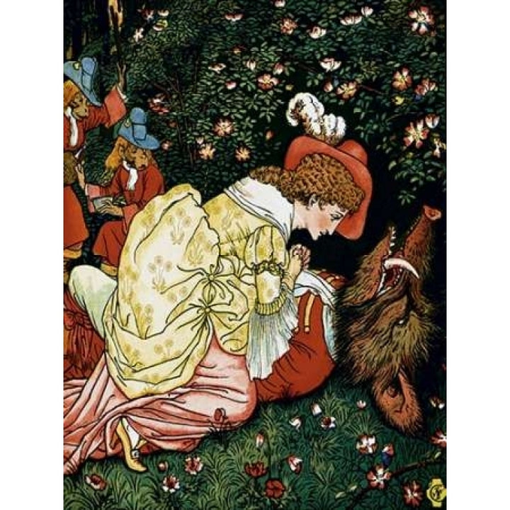 Beauty and the Beast - In the Woods Poster Print by Walter Crane Image 2