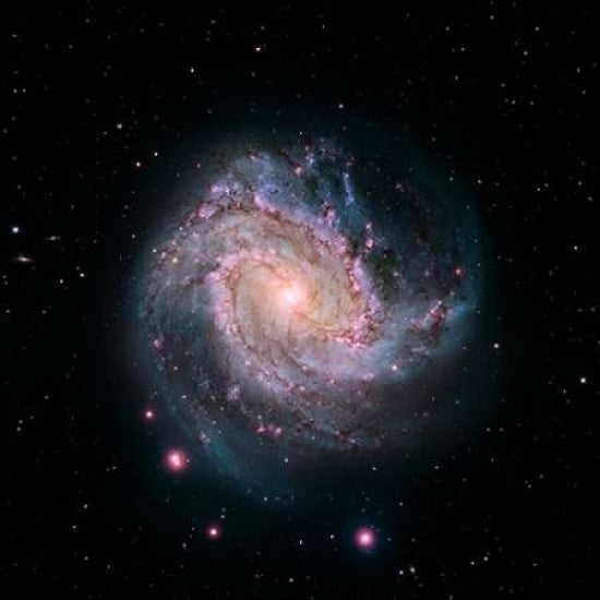 M83 - Spiral Galaxy - Hubble-Magellan Composite Poster Print by NASA Image 2