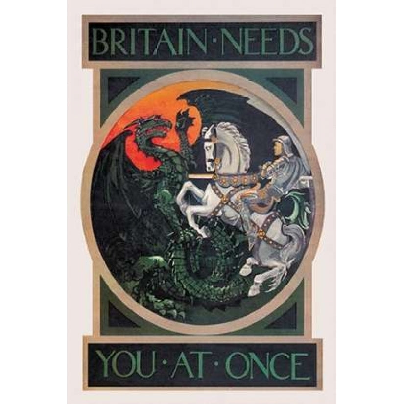 WWI: Britain Needs You at Once Poster Print by Anonymous Image 1