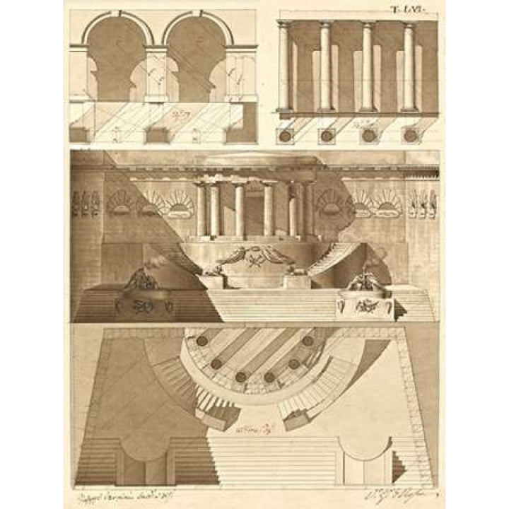 Plate 56 for Elements of Civil Architecture ca. 1818-1850 Poster Print by Giuseppe Vannini Image 1