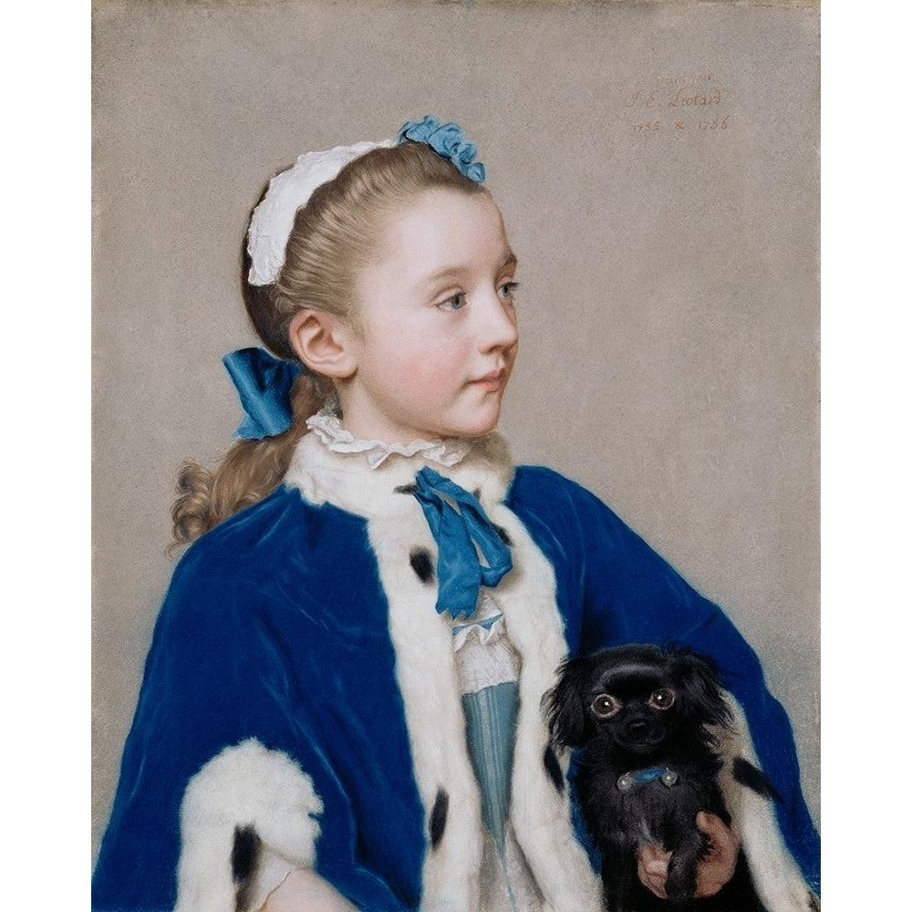 Portrait of Maria Frederike van Reede-Athlone at Seven Years of Age Poster Print by Jean-_tienne Liotard Image 1