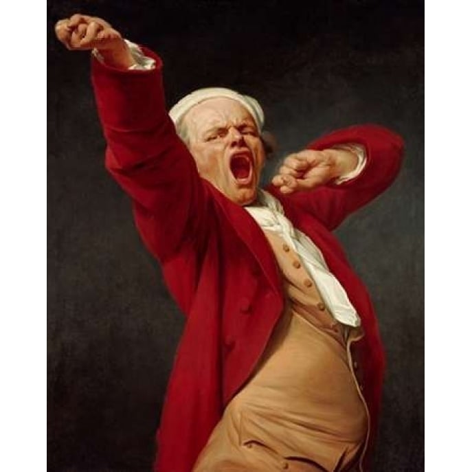 Self-Portrait Yawning Poster Print by Joseph Ducreux Image 2