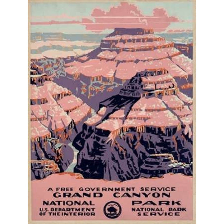 Grand Canyon National Park a Free Government Service ca. 1938 Poster Print by WPA Image 1