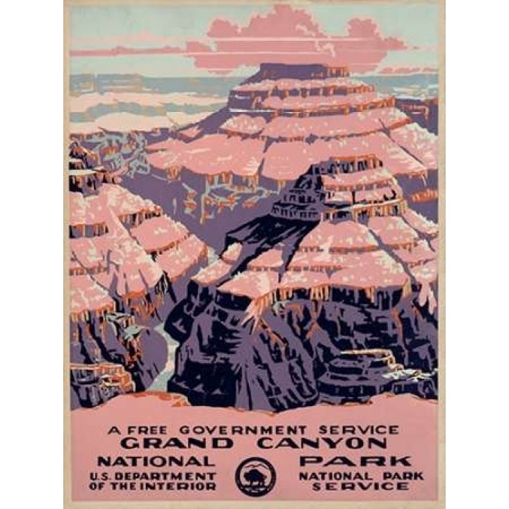 Grand Canyon National Park a Free Government Service ca. 1938 Poster Print by WPA Image 1