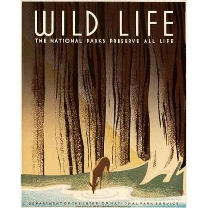 Wild Life; The National Parks Preserve All Life ca. 1936-1940 Poster Print by Frank S. Nicholson Image 2