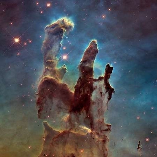 2014 Hubble WFC3/UVIS High Definition Image of M16 - Pillars of Creation Poster Print by NASA Image 1