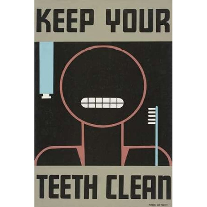 Keep your teeth clean Poster Print by WPA Image 1